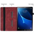 thumbnail image 2 of Allytech Case for Samsung Galaxy Tab A 10.1 Inch 2016 (Model SM-T580 / SM-T585) with Pen Holder & Card Pocket, Multi-Angle Viewing Shockproof Slim Soft TPU Back Cover Case, Winered, 2 of 9