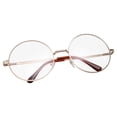 thumbnail image 3 of grinderPUNCH Round Circle Metal Frame Clear Lens Non-Prescription Men Women Adult Glasses, 3 of 5