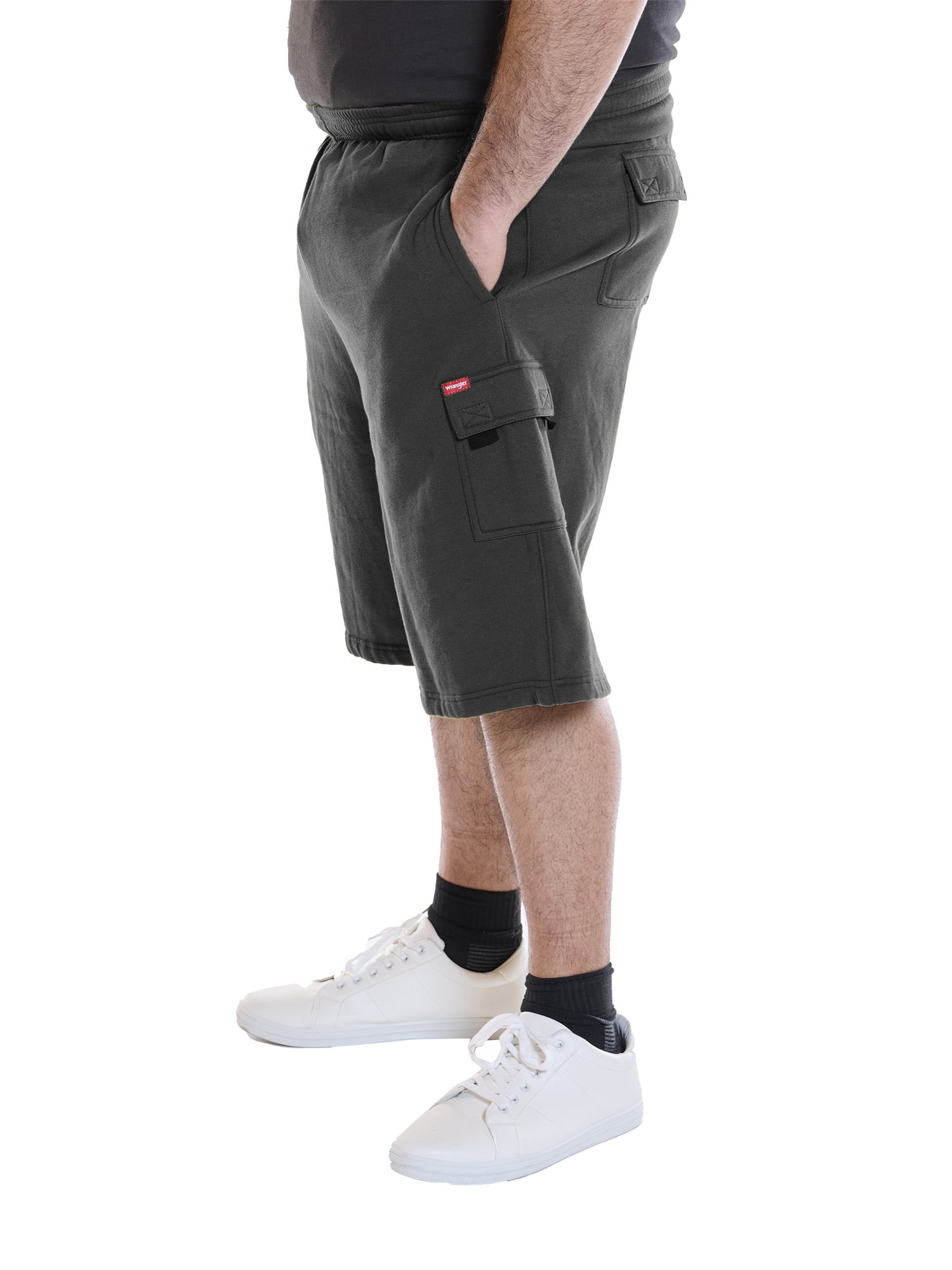 Wrangler Men’s Big and Tall Cargo Fleece Shorts, 10” Inseam, Sizes 1XL-6XL