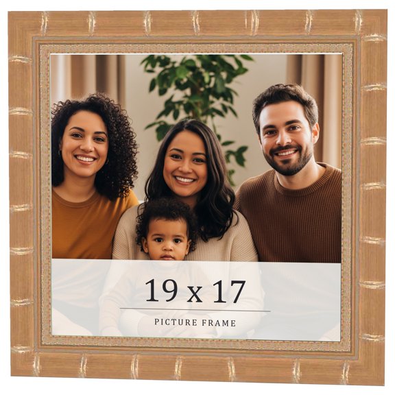 19x17 Frame Gold Real Wood Picture Frame Width 1.5 inches | Interior Frame Depth 0.5 inches |