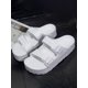 thumbnail image 3 of Women Buckle Decor Double Band Flatform Footbed&nbsp;Sandals, Punk Summer White Sport Sandals, 3 of 3