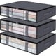 thumbnail image 1 of Organizadores para Colocar Bajo la Cama con Ventana y Asa Reforzada,Cremallera Resistente,Almacenaje Bajo la Cama de Tejido Transpirable,para Edredones,Mantas,Ropa de Cama (Gris 2), 1 of 7