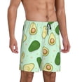 thumbnail image 2 of Wukai Avocado Men’s Short Pajama Pants With Pockets Soft Sleep Pj Shorts for Men-Large, 2 of 6