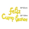 thumbnail image 3 of Kit de globos metálicos con letras cursivas Feliz Cumpleaños color Dorado, 3 of 6