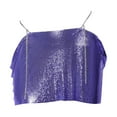 thumbnail image 4 of Wdgfv Women's Sparkly Hip Skirt Metal Chain Low Waist Bodycon Mini Skirt Clubwear, 4 of 4