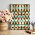 Bohemian Canvas Wall Art for Living Room, Teal and Brown Southwestern ...
