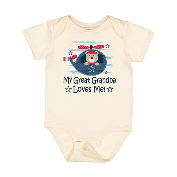 Inktastic My Great Grandpa Loves Me Grandson Bear Boys Baby Bodysuit