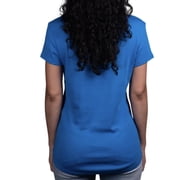 Kirkland Signature Women's Short Sleeve Scoop Neck Pima Cotton T-Shirt, Medium, Blue