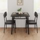 thumbnail image 2 of QinaQin Juego de comedor de 3 piezas con mesa cuadrada y 2 sillas tapizadas, repisa inferior y estructura metálica, ideal para cocina o departamento, 2 of 8