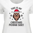 thumbnail image 4 of Inktastic This is My Christmas Pajama Shirt with Owl Women's Plus Size T-Shirt, 4 of 5