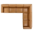 thumbnail image 3 of Sectional Sofa Set, Faux Vegan Leather, Tan, Modern Contemporary Urban Design, Living Lounge Room Hotel Lobby Hospitality, 3 of 10