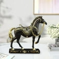 thumbnail image 5 of deevoka Horse Statue Artwork Desk Decoration Art Figurine for Table Living Room Home Black, 5 of 8
