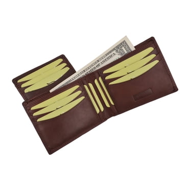 Cavelio Men's Bifold Genuine Leather Wallet With Snap Closure - Card & ID Holder