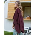 thumbnail image 6 of CAILDANL Womens Large Cross Front Poncho Sweater Wrap Topper Knitted Elegant Shawls Cape for Fall Winter, 6 of 6