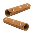 thumbnail image 1 of 2x Handbag Handle Leather Bag Wrap Covers with Buttons Handle Protectors Multipurpose Replacement Wallet Handle Wraps for Password Box Tote Bag Orange, 1 of 4