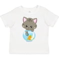thumbnail image 3 of Inktastic Cute Cat, Little Cat, Kitty, Kitten, Fish Bowl Girls Toddler T-Shirt, 3 of 5