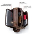 thumbnail image 4 of Contacts Small Messenger bag for Men Leather Man Purse Business Travel Crossbody Shoulder Bag Handbag Fit up to 9.7" iPad (Coffee), 4 of 7