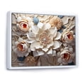 thumbnail image 2 of Designart "Radiant Paper Mache Flower Blossoms I" Flowers Floater Framed Canvas Art Print, 2 of 5