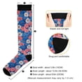 thumbnail image 3 of FORMRS Womens Knee High Socks Casual Long Thick Travel Daily Wear, 1 Pair, Pink Flowers Pattern, 3 of 6
