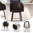thumbnail image 6 of Flash Furniture Margo 30"H Square Mid Back Barstool, Brown/Walnut, 6 of 11