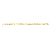JewelStop 14K Gold Yellow 6.5mm Shiny Oval Link Fancy Bracelet, Lobster Clasp- 7.5 Inches