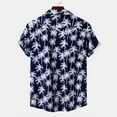 thumbnail image 5 of Njoeus Gym Tops Big & Tall Tops Men's Shirt Palm Tree Hawaiian Shirts Floral Print Button Up T-Shirt Fashion Summer Beach Casual Tops Short Sleeve Dress Shirt Blouse Men's Tank Tops, 5 of 7