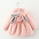 thumbnail image 5 of Gibobby Chamarra acolchada para niñasKeep Thicken invierno conejo niñas bebé chaqueta abrigo + bolsa cálido dibujos animados con capucha niñas abrigo y c(Rosa, 12-18 Meses), 5 of 5