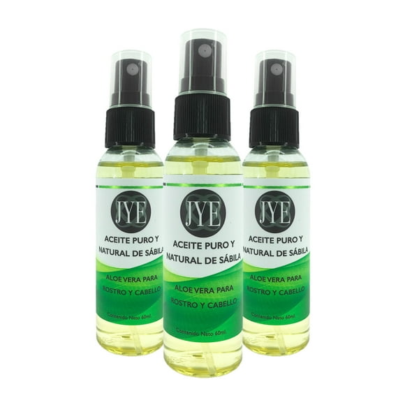 Aceite de Sábila Puro y Natural JYE Set de 3 botellas 60 ml