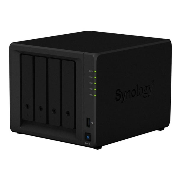 Synology Disk Station DS418 - NAS server - 4 Baies - RAID RAID RAID 0, 1, 5, 6, 10, JBOD - RAM 2 GB - Gigabit Ethernet - iSCSI support