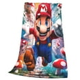 thumbnail image 7 of Lsque Mario Pattern Fuzzy Fleece Throw Blanket Extra Large,Super Soft,Fluffy and Warm Blankets for Couch,Bed,All Season Use (60"x50"), 7 of 7