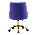 thumbnail image 4 of Velvet Vanity Chair Modern Mid-Back Tufted Button Computer Desk Chair, Swivel Height-Adjustable Accent Home Office Chair., 4 of 8