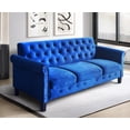 thumbnail image 6 of Home Design Casper 2-Piece Velvet Living Room Set with Loveseat and Sofa, Rolled Arms, Nailhead Trim, Navy Blue, Adult, 6 of 6