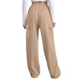 thumbnail image 5 of Womens Straight Leg High Waist Sweatpants Casual Loose Lounge Trendy Trousers With Pockets Solid Plus Size Joggers, 5 of 6