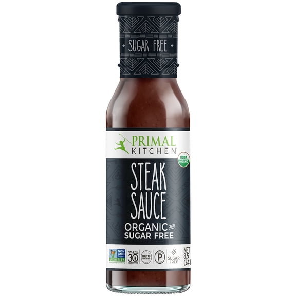 (6 pack) (6 Pack) Primal Kitchen Sugar Free Steak Sauce, 8.5 Oz