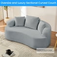 thumbnail image 6 of ZAFLY 67” Cloud Comfy Sofa, Deep Seat Loveseat for Living Room, Chenille 2 Seater Cloud Couch, No Assembly Required - Light Gray, 6 of 10