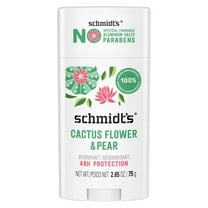 Schmidt's Women's and Men's Aluminum-Free Vegan Deodorant, Cactus Flower & Pear, 2.65 oz