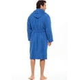 thumbnail image 6 of Notus Hooded Bathrobe for Men Soft Spa Nightgowns 100% Cotton Terry robes for Women - Towel Bathrobe Unisex Terry Cloth Bathrobe, Soft Shower Spa Robe Blue L, 6 of 6