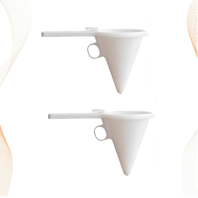 HEALEEP 2pcs Chocolate Cream Funnel Hand-Held Pour Icing Candy Transferring Tools Pastry Mold Dispenser Funnel