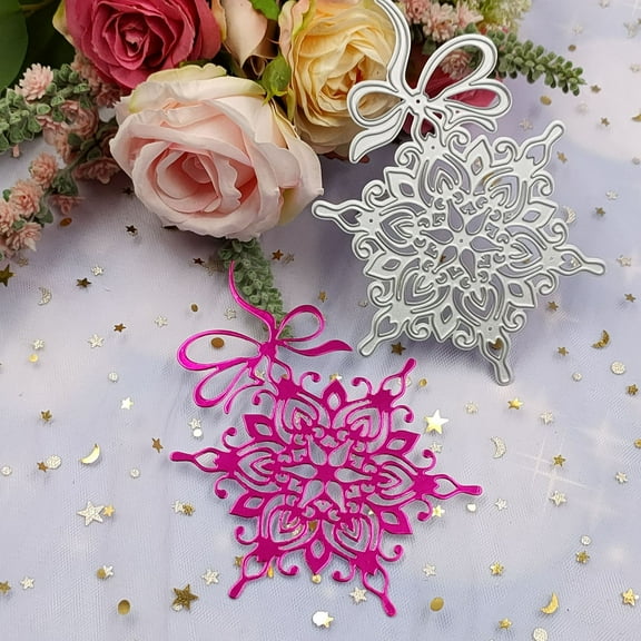 Die Cuts for Card Making, Ouginx Snowflake Pendant Metal Cutting Dies DIY Die Cutters Die Stencils for Scrapbooking, Embossing & More