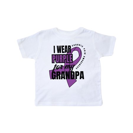 

Inktastic Chronic Pain I Wear Purple For My Grandpa Gift Toddler Boy or Toddler Girl T-Shirt