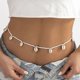 thumbnail image 1 of Bohemian tassel beaded waist chain white pearl belly chains shell waist chain bikini chain body jewelry for women, 1 of 4