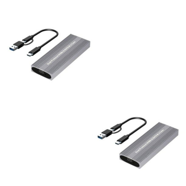 Injueey Estuche M2 Nvme Compatible con varios sistemas Estuche externo fácil de SSD Estuche Ssd Estuche M2 Ssd Estuche Nvme Ssd sin Type1 NO1