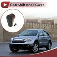 thumbnail image 2 of Cubierta de pomo de cambio antideslizante, protector de manija de cambio para Honda CR-V 15-16, marrón y negro, 2 of 6