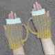 thumbnail image 4 of Funny 3d Beer Mug Knitted Glove Gift Cute Handmade Knitted Autumn Winter Gloves Retro Crochet Gloves, Beer Mug Socks, 4 of 5