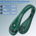 thumbnail image 3 of Ventilador de cuello portátil, ventilador de cuello sin aspas recargable con batería de 5000 mAh, ventilador personal de refrigeración de 360° con LED, mini ventilador de cuello, 3 of 5