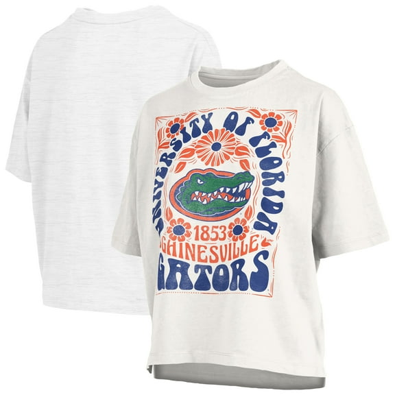 Women's Pressbox White Florida Gators Harmony Oversized T-Shirt