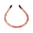 thumbnail image 5 of Unique Bargains 1 Pc Headband Gold Thread Yarn Hair Accessories for Women Pink Orange, 5 of 5