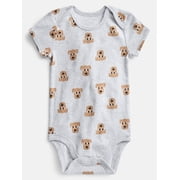 Wonder Nation Baby Boys' Graphic Cotton Bodysuit with Short Sleeves, Sizes 0M-24M