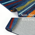 thumbnail image 4 of CAROMIO Area Rug Aesthetic Striped Geometric Non-Slip Throw Rugs Abstract Colorful Throw Carpet for Living Room Bedroom Indoor Soft Rug, 9' x 12' Blue, 4 of 5