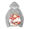 thumbnail image 4 of Huowey Children's Autumn Winter Christmas Theme Snowman Long Sleeve Hooded Hoodie Warm and Comfortable Children's Coat for Boys and Girls, 4 of 4
